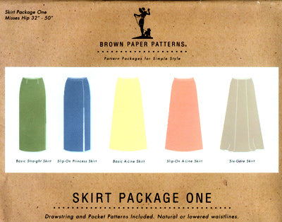 Brown Paper Pattern Skirt Size: Hip 32-50 Uncut Sewing Pattern