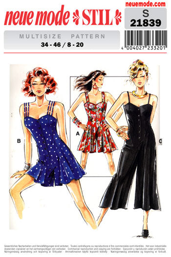 Neue Mode Stil Sewing pattern Capri and casual pants size 8 to 20